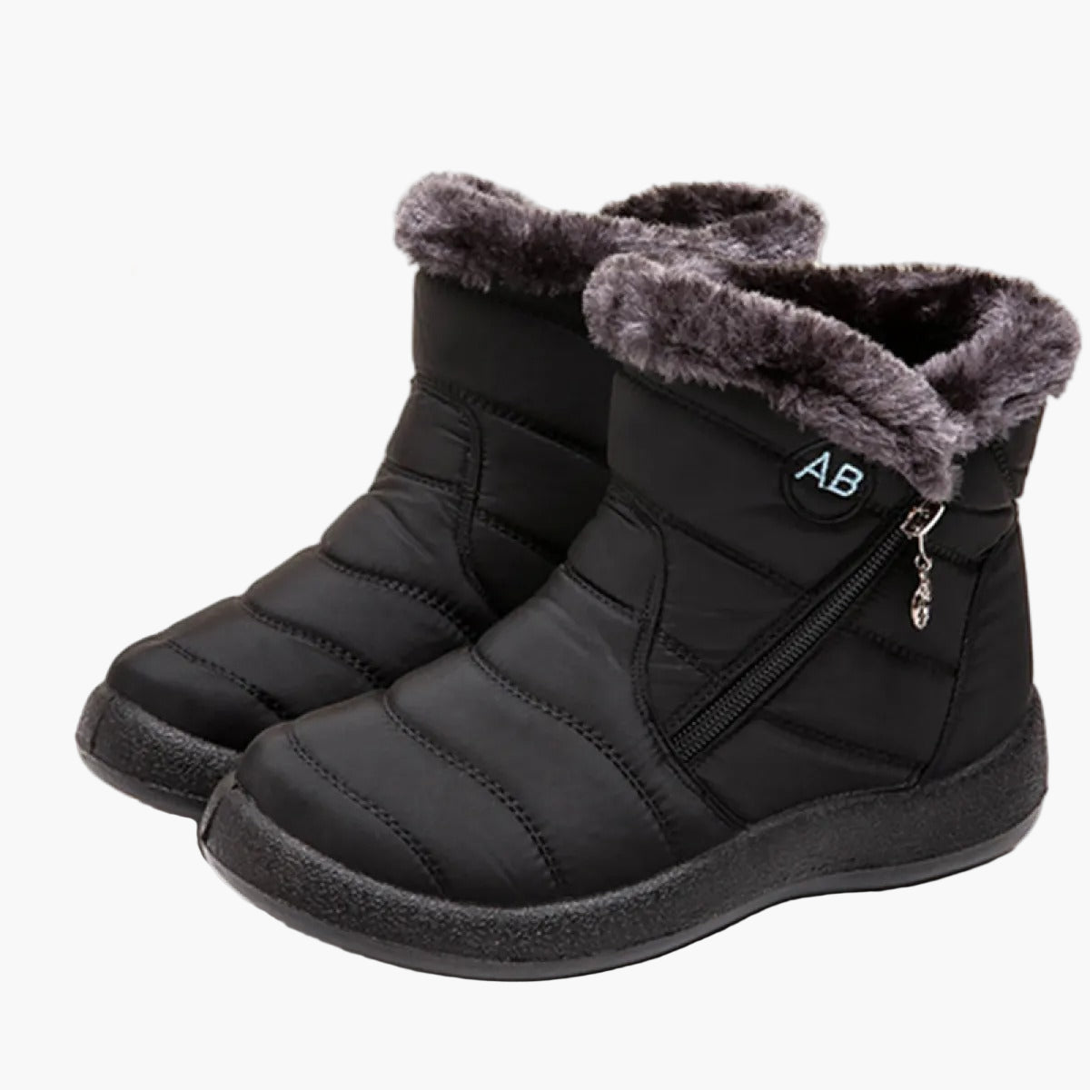 Damen Winter Stiefeletten mit Warmfutter und Reißverschluss – Bequeme gefütterte Outdoor-Schuhe für kalte Tage