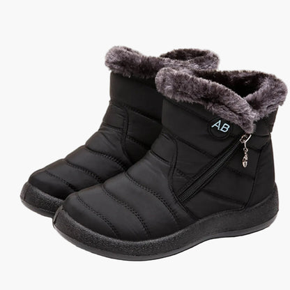 Damen Winter Stiefeletten mit Warmfutter und Reißverschluss – Bequeme gefütterte Outdoor-Schuhe für kalte Tage