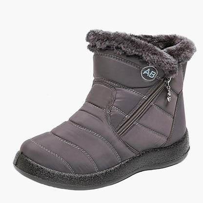 Damen Winter Stiefeletten mit Warmfutter und Reißverschluss – Bequeme gefütterte Outdoor-Schuhe für kalte Tage