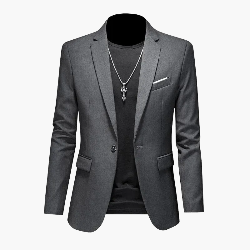 Herren Modernes Ein-Knopf-Sakko im Casual Stil – Elegantes Blazer-Outfit für Business und Freizeit
