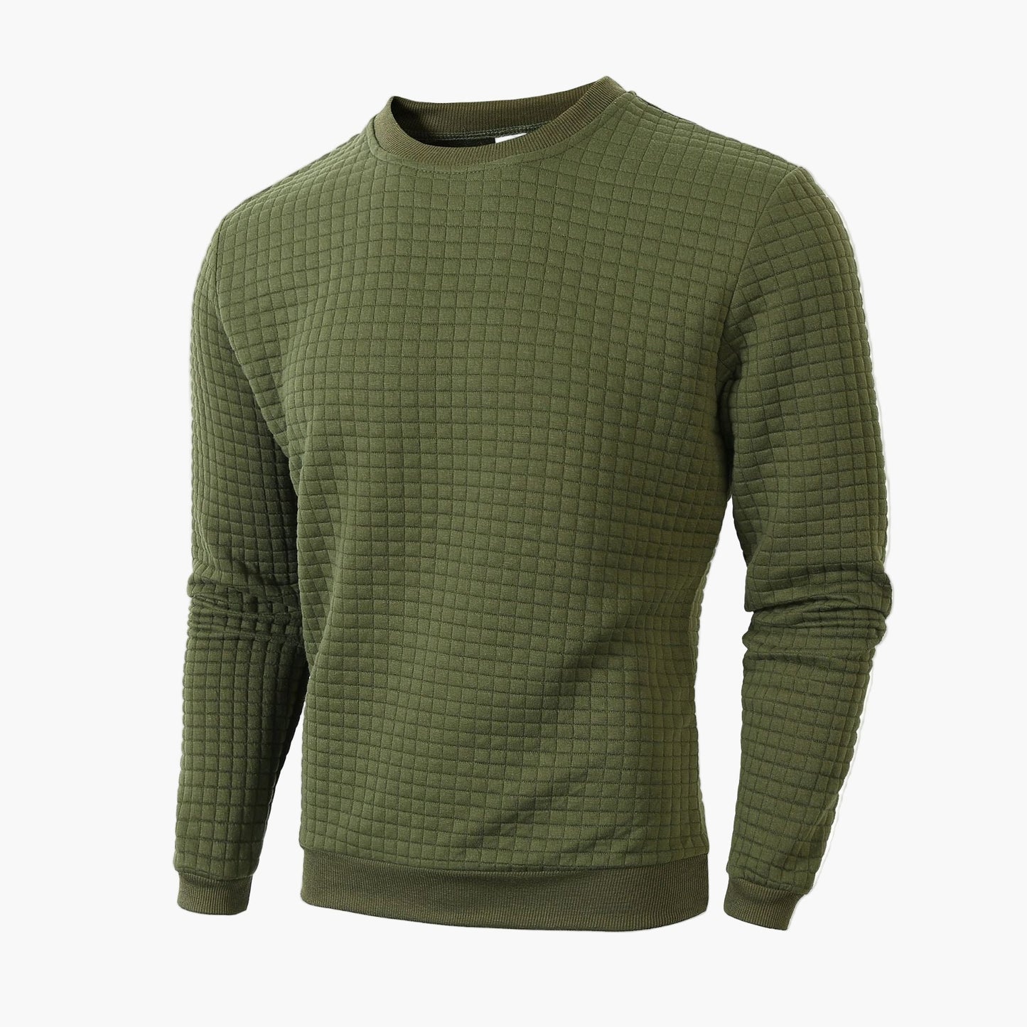 Herren Sweatshirt mit Karo-Struktur – Modischer Freizeitpullover für jeden Anlass