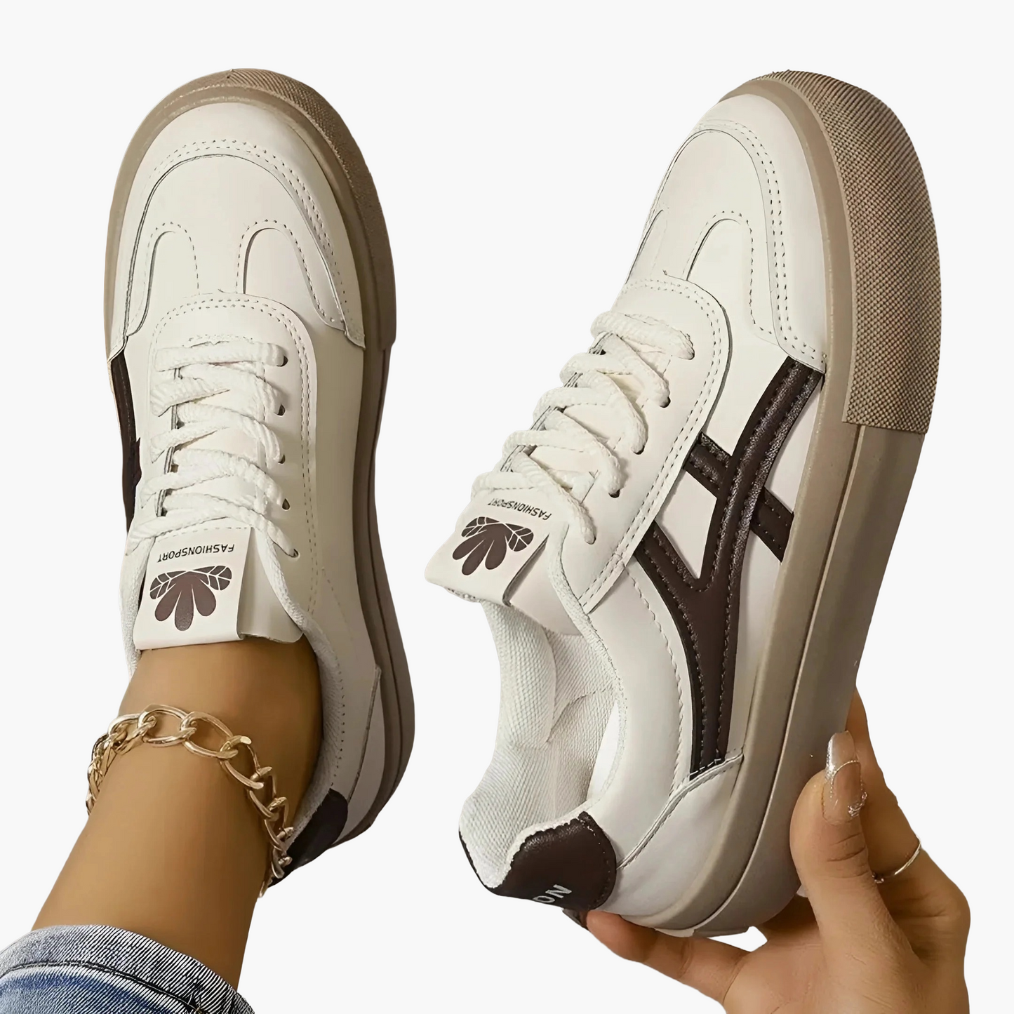 Damen Sneaker Freizeit Komfortschuhe mit orthopädischer Unterstützung – Modisches Design für Alltag und Spaziergänge