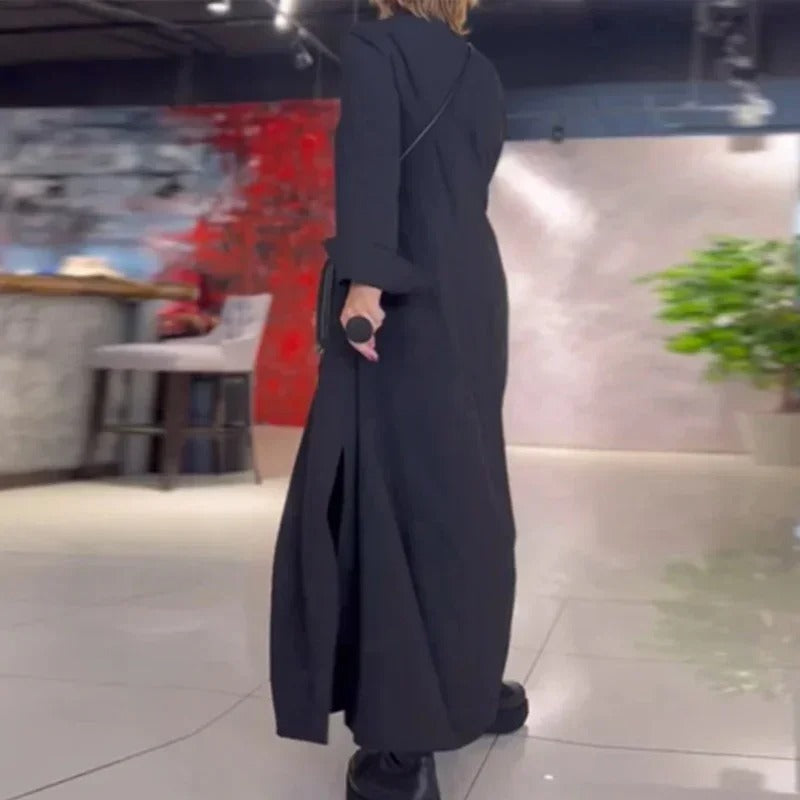 Marie - Lockeres Maxikleid mit Seitenschlitzen