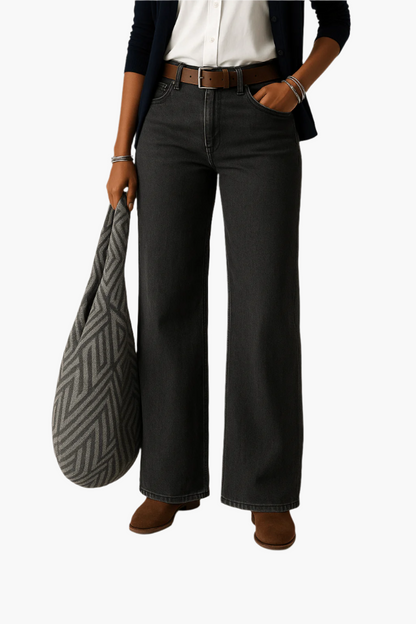 Damen Weite Bein Jeans – Majken, Lässiger Trend-Look für Freizeit & Alltag