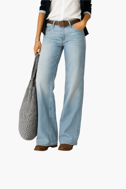 Damen Weite Bein Jeans – Majken, Lässiger Trend-Look für Freizeit & Alltag