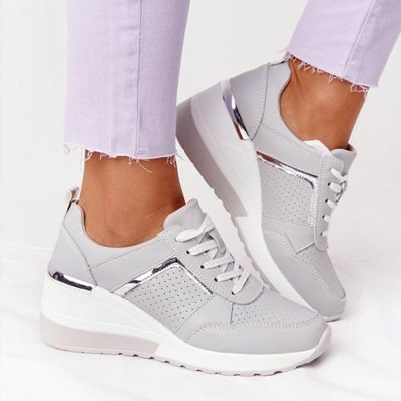 Damen Sneaker mit Keilabsatz – Modische und orthopädische Freizeitschuhe für Alltag und Komfort