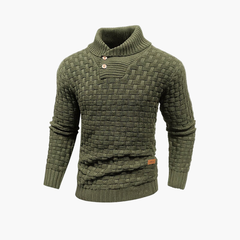Herren Modischer Strickpullover mit Knopfleiste – Eleganter Freizeit-Look für Herbst & Winter