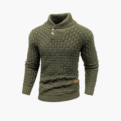 Herren Modischer Strickpullover mit Knopfleiste – Eleganter Freizeit-Look für Herbst & Winter