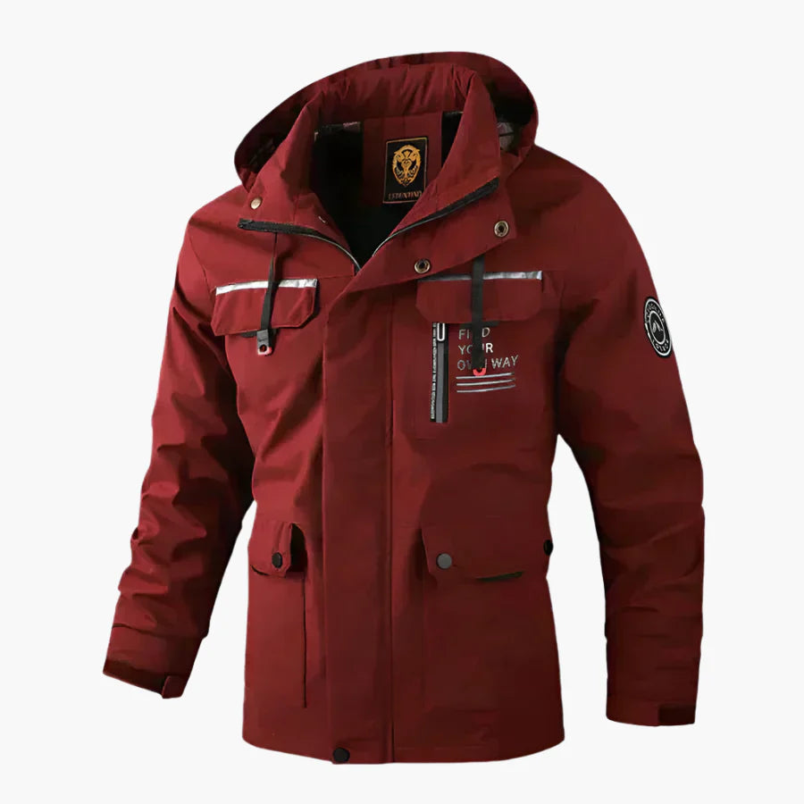 Herren Outdoor Winterjacke Wasserdicht – Sportlicher Parka mit Abnehmbarer Kapuze und Multifunktionstaschen für Alltag & Abenteuer