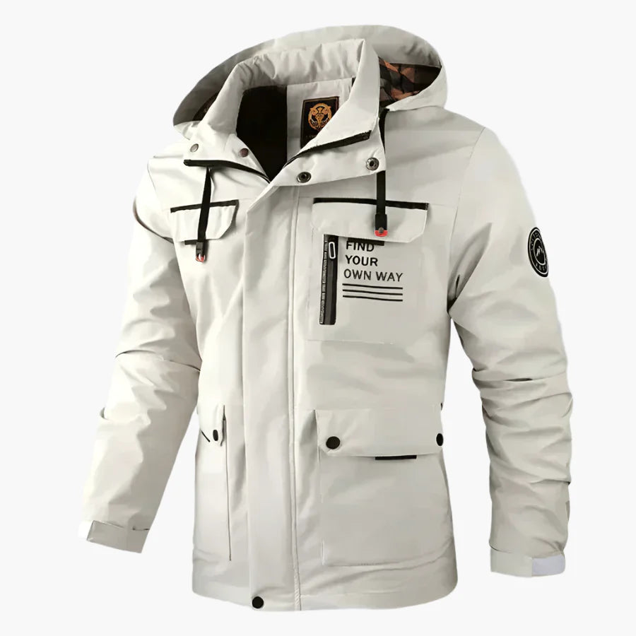 Herren Outdoor Winterjacke Wasserdicht – Sportlicher Parka mit Abnehmbarer Kapuze und Multifunktionstaschen für Alltag & Abenteuer