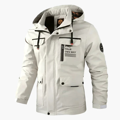 Herren Outdoor Winterjacke Wasserdicht – Sportlicher Parka mit Abnehmbarer Kapuze und Multifunktionstaschen für Alltag & Abenteuer
