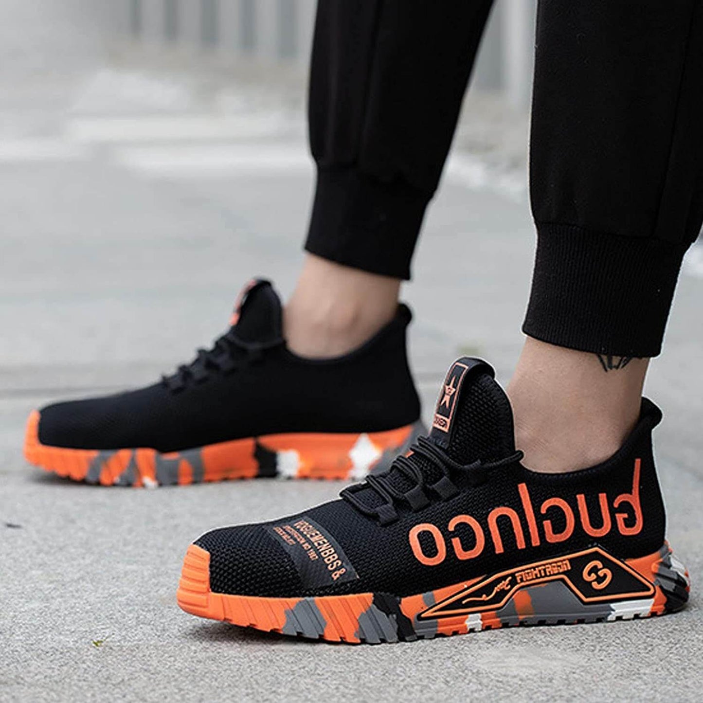 Herren Sicherheits-Arbeitsschuhe mit Stahlkappe – Sportlicher Komfort für Bau & Outdoor