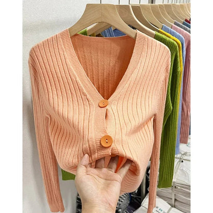 Olivia - Lässiger Damenpullover in Rosa, Orange und Blau für den Winter