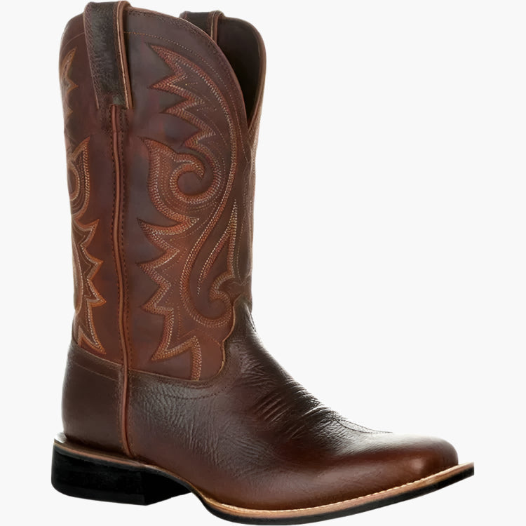Herren Cowboy Westernstiefel – Klassische Kunstleder-Boots für Alltag & Country-Style